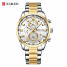 Reloj Curren 8445 bicolor cronógrafo original para hombre acero inoxidable